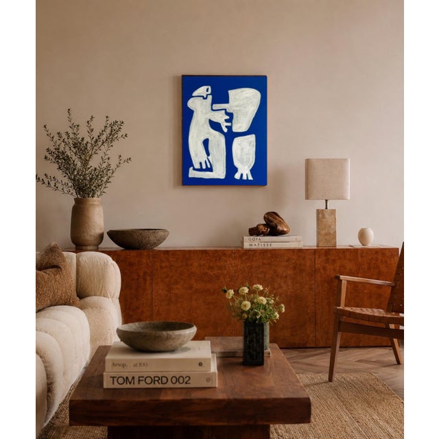 Bodasca, Cubist Painting Happy Men Off-White Version, 2026, Canvas For Sale - Image 3 of 10