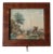 Antique Victorian Wooden Tea Caddy With Painted Pastoral Scene For Sale