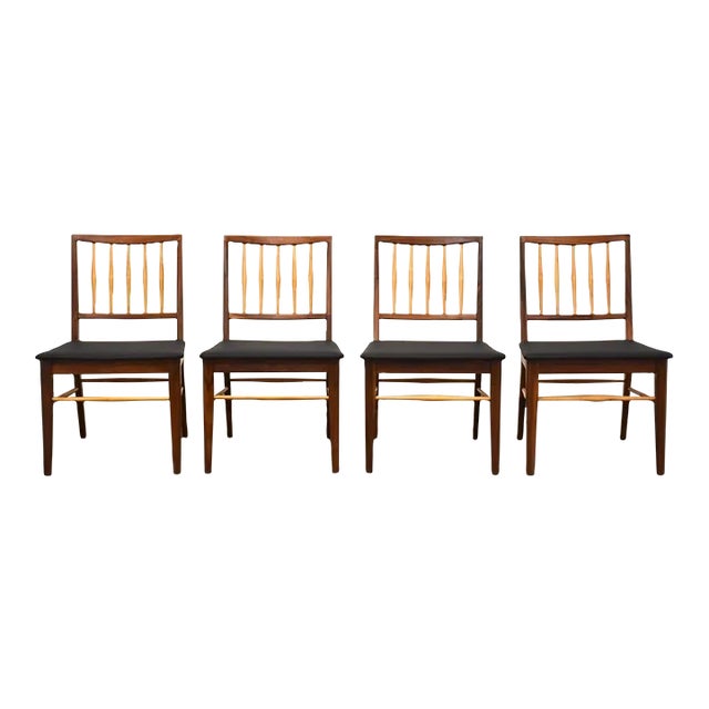Walnut and Ash Dining Chairs - Set of 4 For Sale