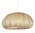 Mid-Century Modern Beige Flat Dome Cocoon Pendant Light by Achille Castiglioni for Hille, Italy, 1960s For Sale