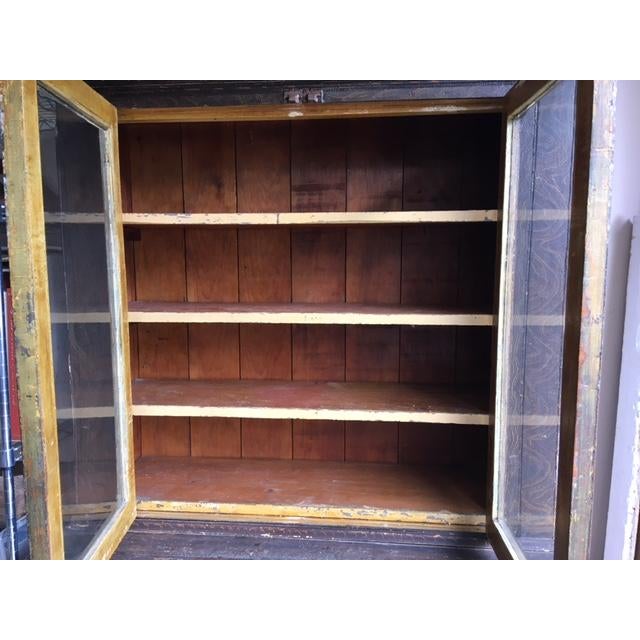 Brown Farmhouse Country Primitive Stepback 1850s Cupboard For Sale - Image 8 of 18