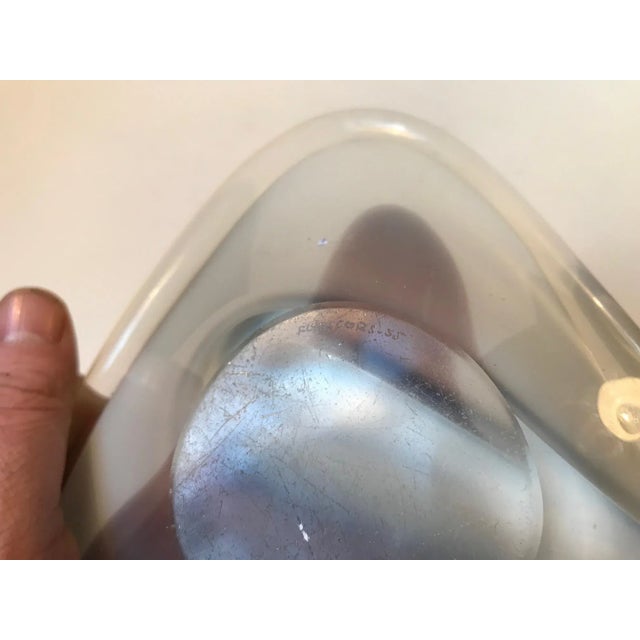 Modernist Manta Ray Glass Bowl by Paul Kedelv for Flygfors, 1955 For Sale - Image 6 of 8