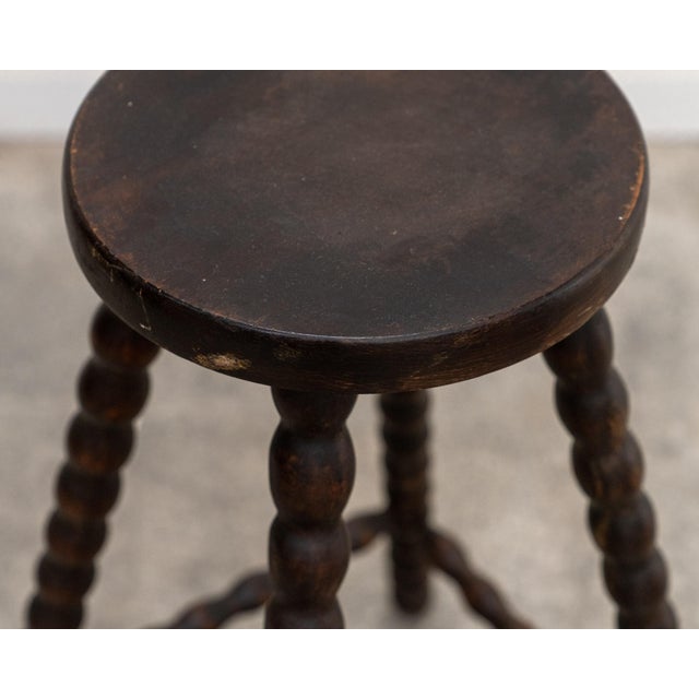 Antique Beechwood Bar Stools, 1900, Set of 2 For Sale - Image 4 of 8