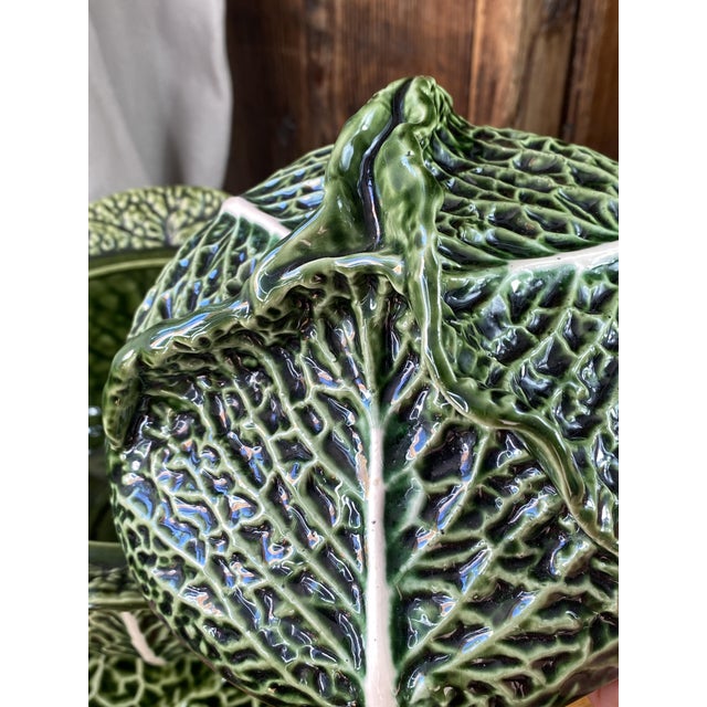 Large Earthenware Tureen in the shape of Cabbage Leaves, 1970s For Sale - Image 16 of 18