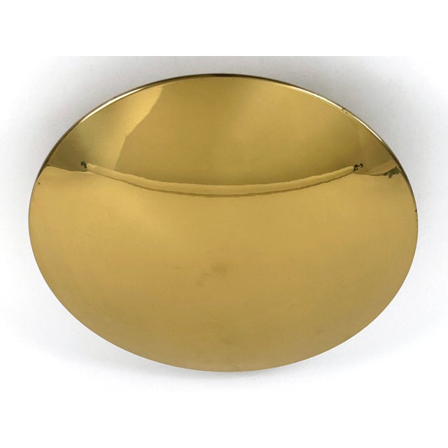1970s Large Mid-Century Brass Flush Mount by Florian Schulz, Germany, 1970s For Sale - Image 5 of 18