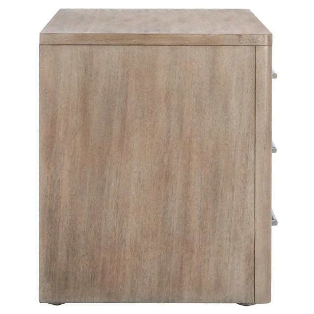 Rosey 3 Drawer Wood Nightstand - Light Brown For Sale In Philadelphia - Image 6 of 11