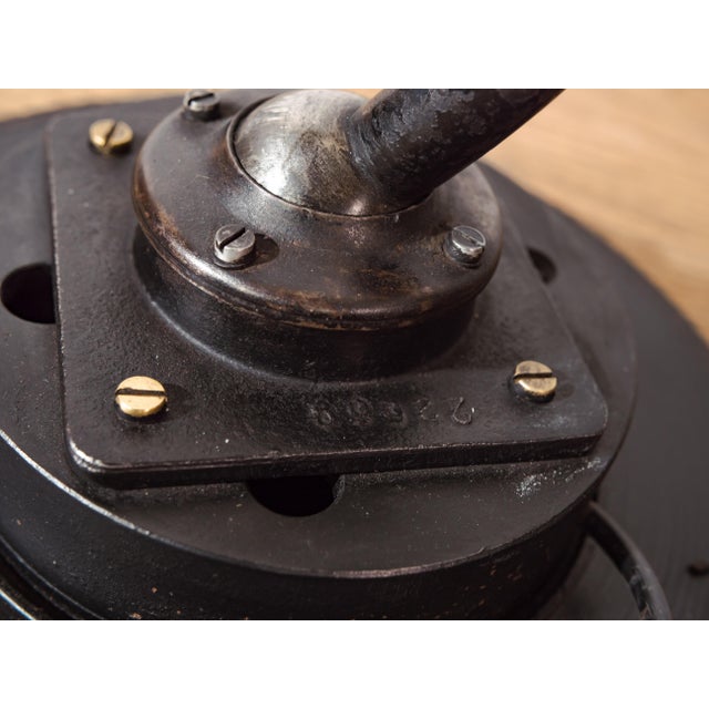 Industrial Two-Arm Machine Lamp on Brake Disc Base from Philips, Netherlands, 1940s For Sale - Image 6 of 16