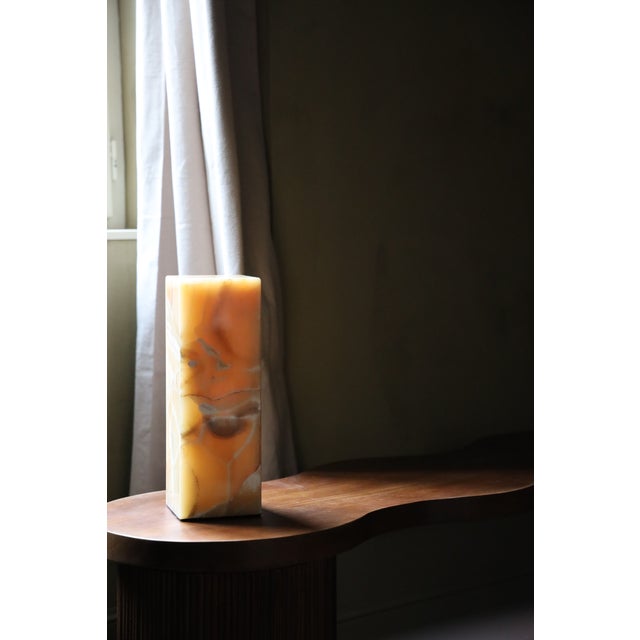 Early 21st Century Orange Onyx Table Lamp by Manifeste For Sale - Image 5 of 7