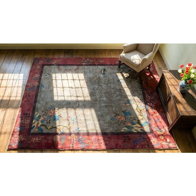 1920s Chinese Art Deco Carpet ( 8'9'' x 11'4'' - 267 x 345 ) For Sale - Image 14 of 14