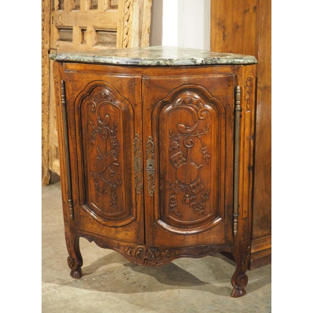 18th Century French Corner Cabinet With Musical Trophy Decor, Provence, France For Sale - Image 11 of 18