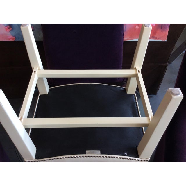 Transitional Contemporary Hickory Chair Madigan Leather Bench For Sale - Image 3 of 5