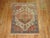 A colorful formal fine quality connoisseur level Persian Malayer rug. Ivory ground with soft mutli brown color medallion,...