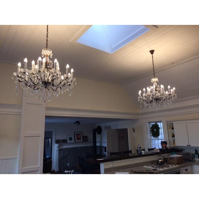 Restoration Hardware 19th Century Rococo Iron & Crystal Chandelier