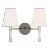 Chapman & Myers by Visual Comfort Studio Hanover 2-Light Bath Vanity Sconce in Polished Nickel For Sale