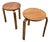 Mid Century Swedish Modern Alvar Aalto Style Stacking Stools Side Tables Restored—a Pair For Sale