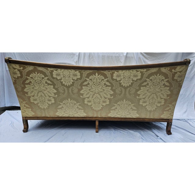 Century Furniture Century French Louis XVI Hand-Carved Walnut Sofa For Sale - Image 4 of 15