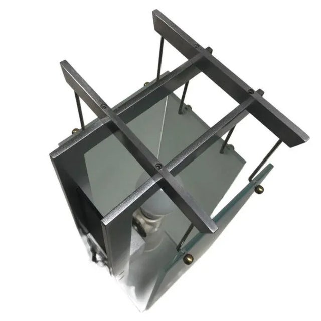 Silver 1990s George Kovacs Architectural Aluminum Table Lamp - Pair For Sale - Image 8 of 9