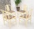 Eggshell Asian Inspired Barrel Back White to Beige Lacquer Dining Chairs Mid Century Mint For Sale - Image 8 of 10