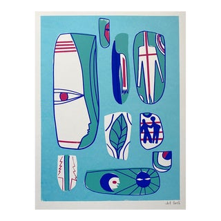 1980s Jack Garth California Tribal Serigraph For Sale