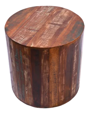 Farmhouse Reclaimed Round Accent Table