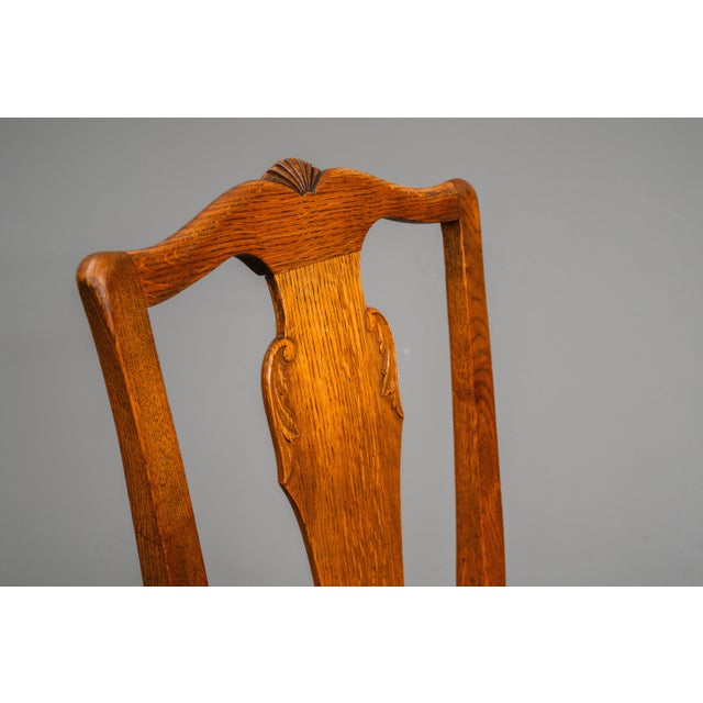 20th Century Art Nouveau Chairs in Oak, Set of 4 For Sale - Image 14 of 18