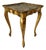 Vintage Florentine Hollywood Regency Gilt Wood Side Table with Green Top, 1950s For Sale