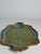 Florentine Neo-Rococo Gilt and Turquoise Tray with Harlequin Pattern, Italy, 1950s For Sale - Image 12 of 18