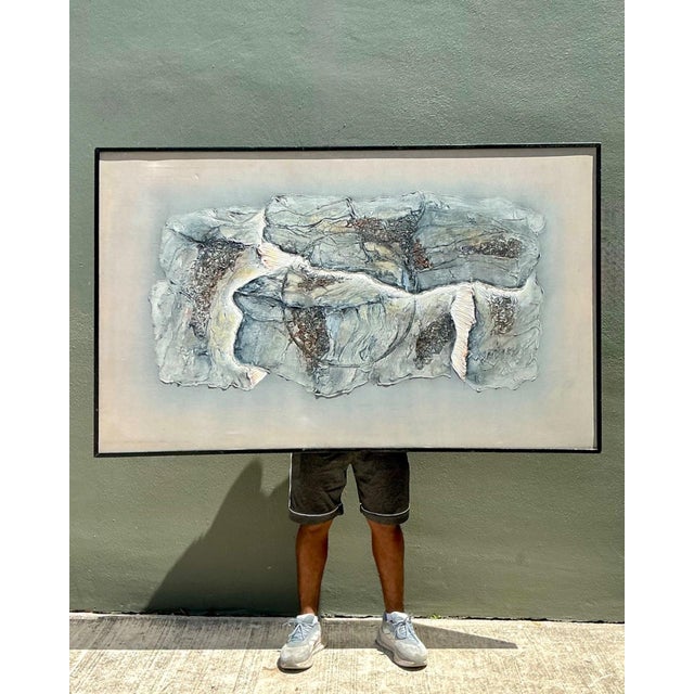 Vintage Mixed Media Abstract Relief Painting For Sale - Image 15 of 18