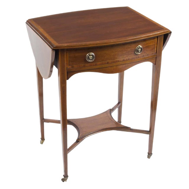 20th Century Edwardian Inlaid Occasional Table For Sale