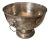 Hammered Silver Plate Bowl with Medallions and Lion Handles For Sale