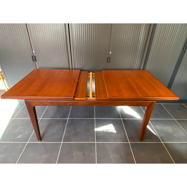 Vintage Scandinavian Extendable Table in Teak, 1960s For Sale - Image 6 of 18