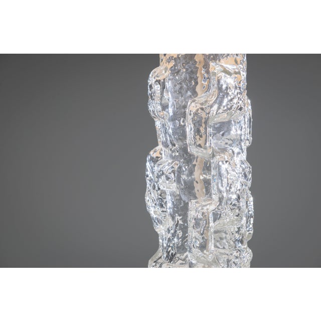 White Swedish Glass Table Lamp from Reijmyre Glasbruk, 1970s For Sale - Image 8 of 11