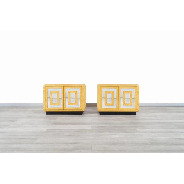 Mid-Century Modern 1970s Vintage Burl Wood Nightstands by Romweber Furniture Co. For Sale - Image 3 of 13