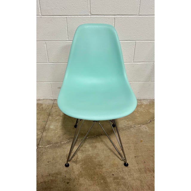 Eames For Herman Miller Mid Century Blue Fiberglass Shell
