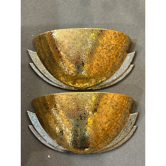 Ceramic and Golden Wall Lamps, 1970s, Set of 2 For Sale - Image 10 of 10
