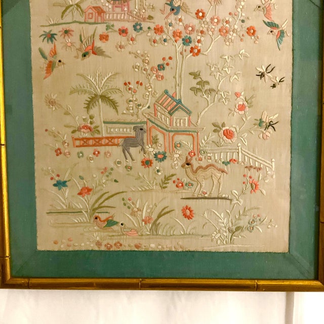 Antique Japanese Embroidered Silk Panels-Opposites For Sale - Image 14 of 18