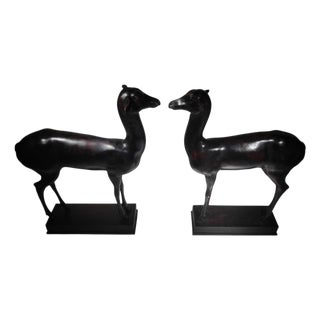 Chiurazzi, Pompeian Deer from Herculaneum, 1930, Bronzes, Set of 2 For Sale