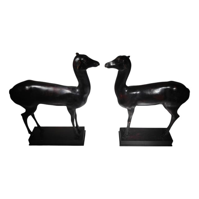 Chiurazzi, Pompeian Deer from Herculaneum, 1930, Bronzes, Set of 2 For Sale