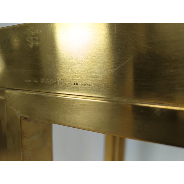 Gold-Plated Brass Console Table by Liwans, 1970s For Sale - Image 13 of 18