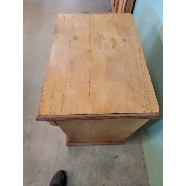 Beige Antique Pine - Three Drawer - Chest of Drawers - From England - Circa 1900 For Sale - Image 8 of 12
