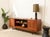 Vintage Teak Credenza With Two Sliding Doors For Sale In Los Angeles - Image 6 of 12