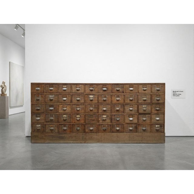 Antique French Postal Sorting Cabinet, 1910 For Sale - Image 3 of 4
