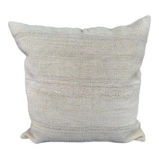 Turkish Hemp Pillow Cushion Natural Beige Pillow Cushion Cover 24"x24" For Sale