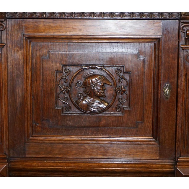 1940s Dutch Ornately Hand Carved Cupboard, 1940s For Sale - Image 5 of 18