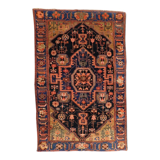 Antique Persian Rug 4'6"x 7' For Sale