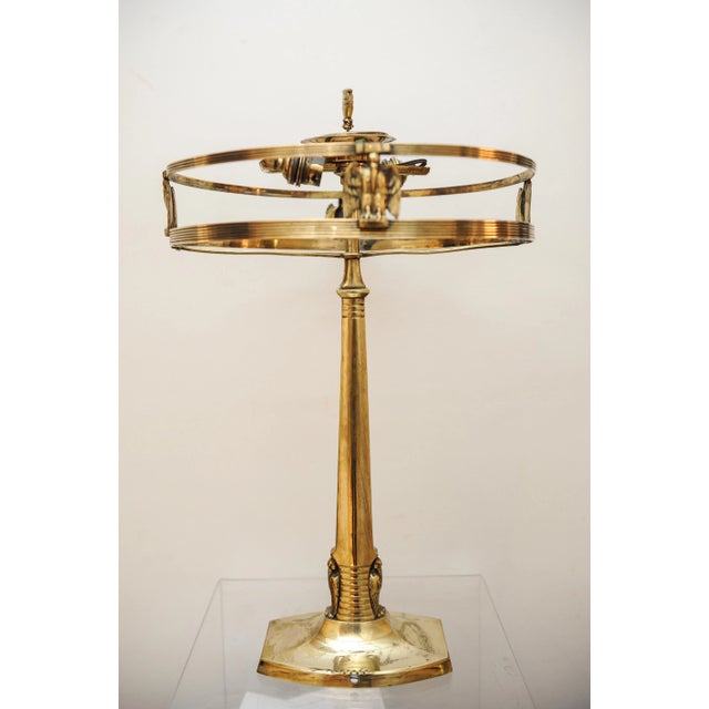 Gold Art Nouveau Brass Table Lamp, 1930s For Sale - Image 8 of 8