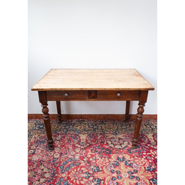 Antique Farmhouse Kitchen Table in Pine, France, 1880-1910 For Sale - Image 14 of 14