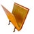Mid-Century Modern 1970s Italian Florentine Trompe l'Oeil Leather Book Magazine Rack With Gilt Edges & Scroll Feet For Sale - Image 3 of 11