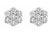 2.80 Carat, 7 Diamond Floral Cluster Flower Stud Earrings 14 Karat Yellow Gold For Sale - Image 10 of 18