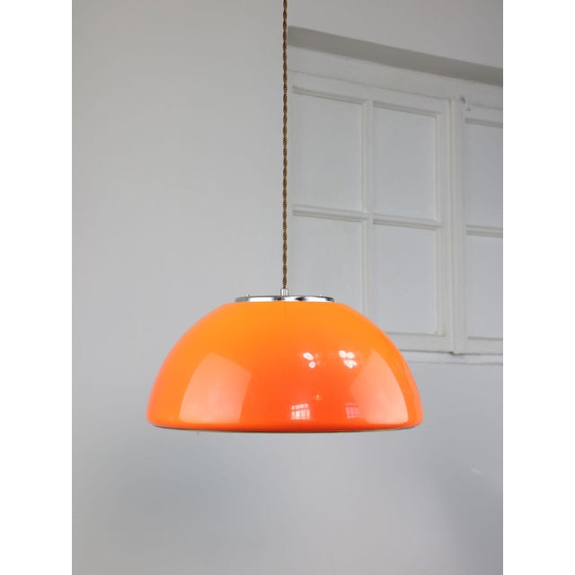 Mid-Century Modern Space Age Cabras Pendant Lamp by Luigi Massoni for Guzzini, 1960s For Sale - Image 3 of 14